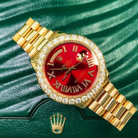 diamond rolex red face|rolex diamond bezel prices.